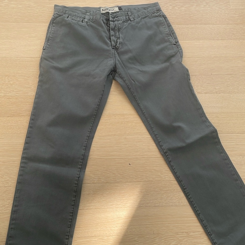 Skinny Grey Chinos, Size 34